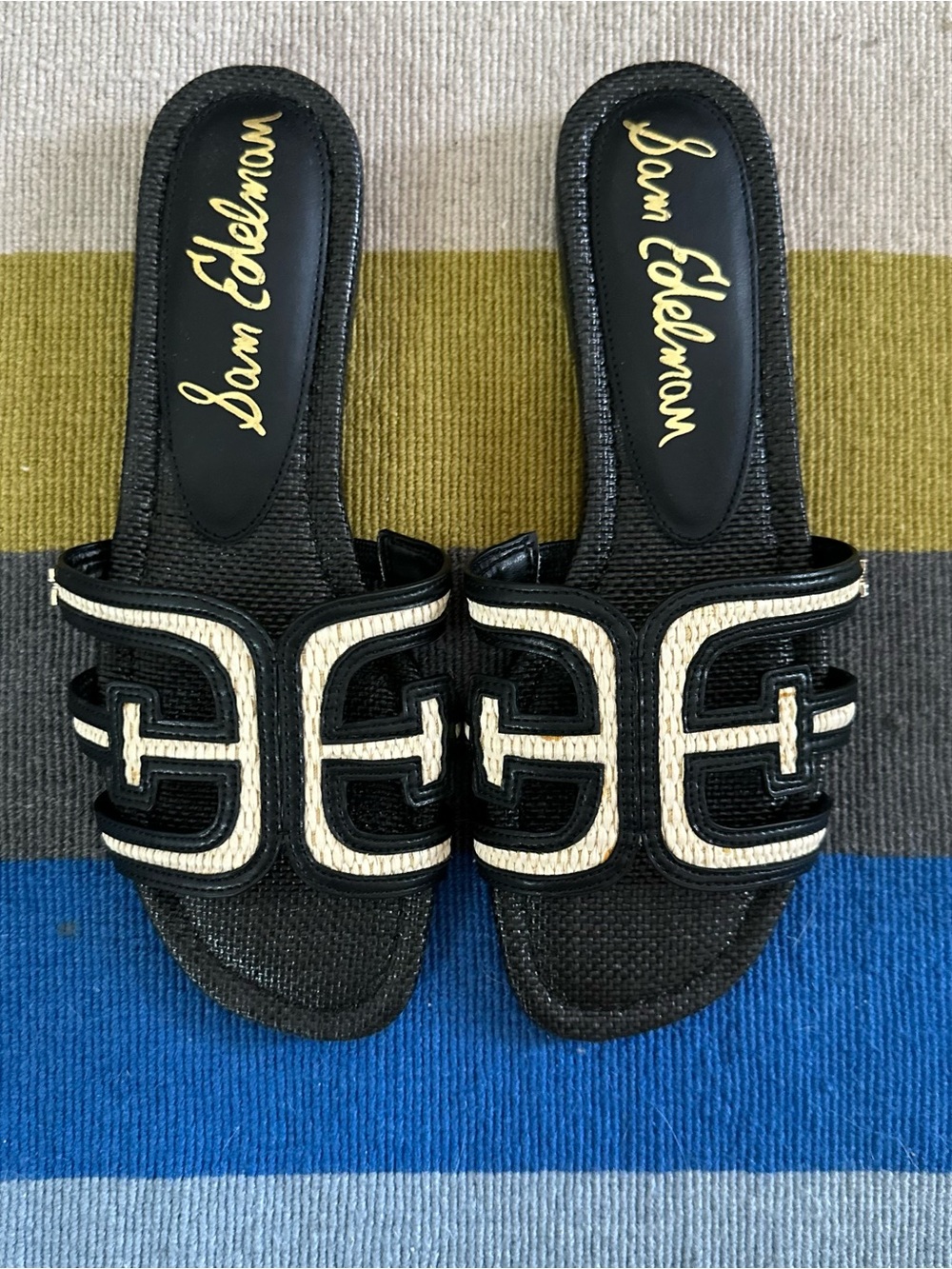 Sam Edelman black bay slide sandals